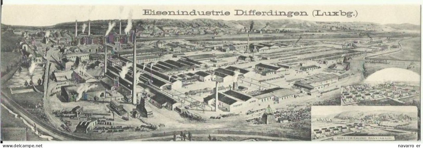 Differdange - Eisenindustrie Differdingen - Carte Panoramique, Non Pliée (état Mint) - Differdingen