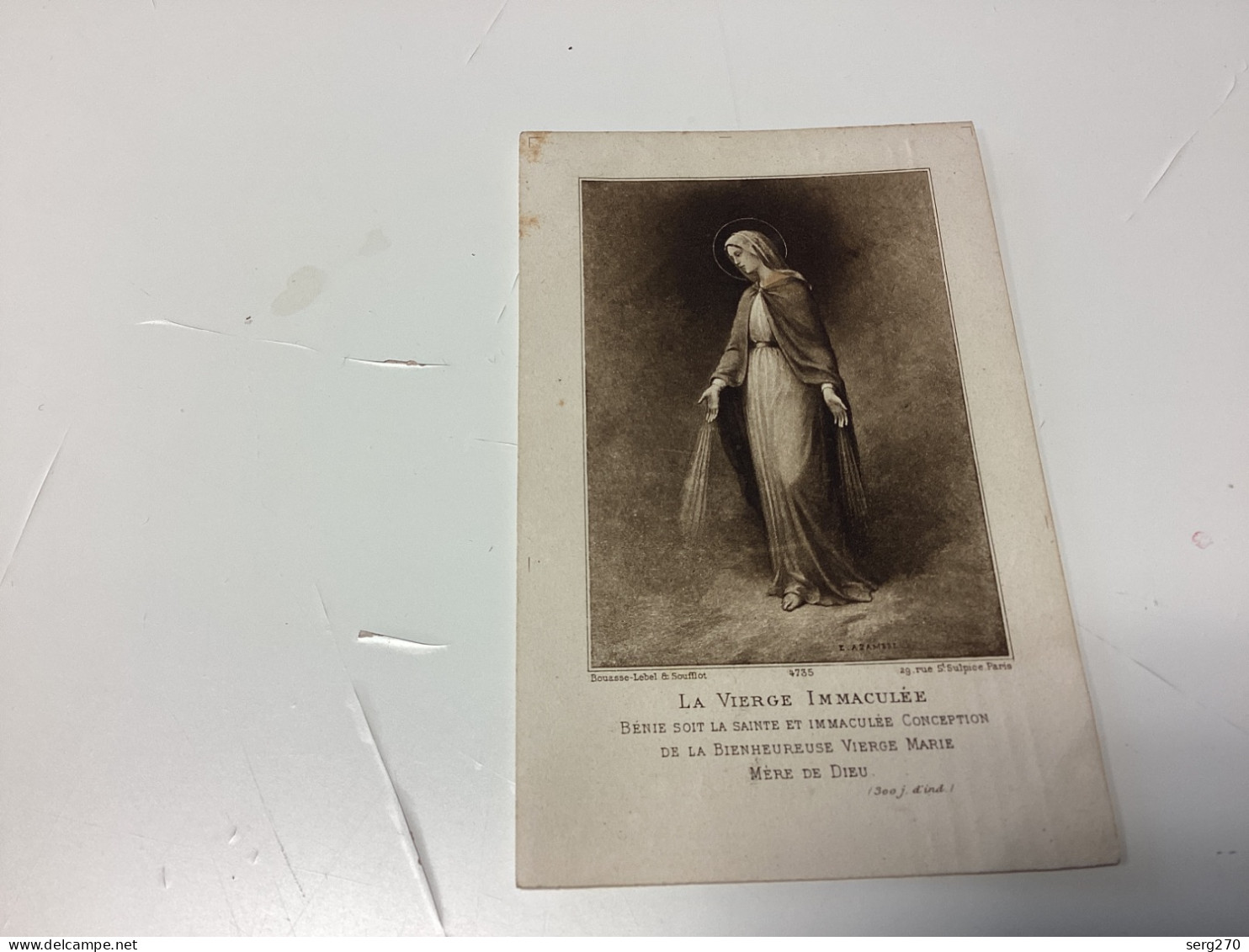 Image Pieuse Image Religieuse 1900  LA VIERGE INNACULIN BENIE SOIT LA SAINTE EY INMACULÉE CONCEPTION DE LA BIENHEUREUSE - Imágenes Religiosas