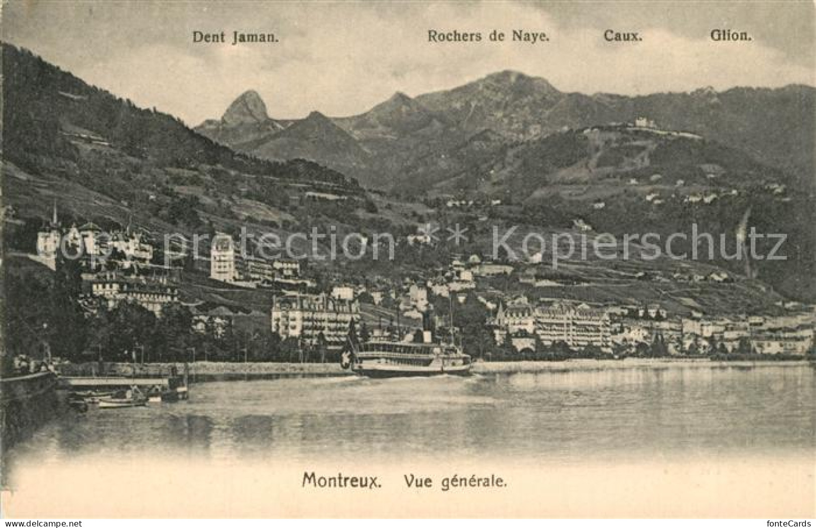 13205469 Montreux VD Vue Generale Dent Jaman Rochers De Naye Caux Glion Montreux - Autres & Non Classés