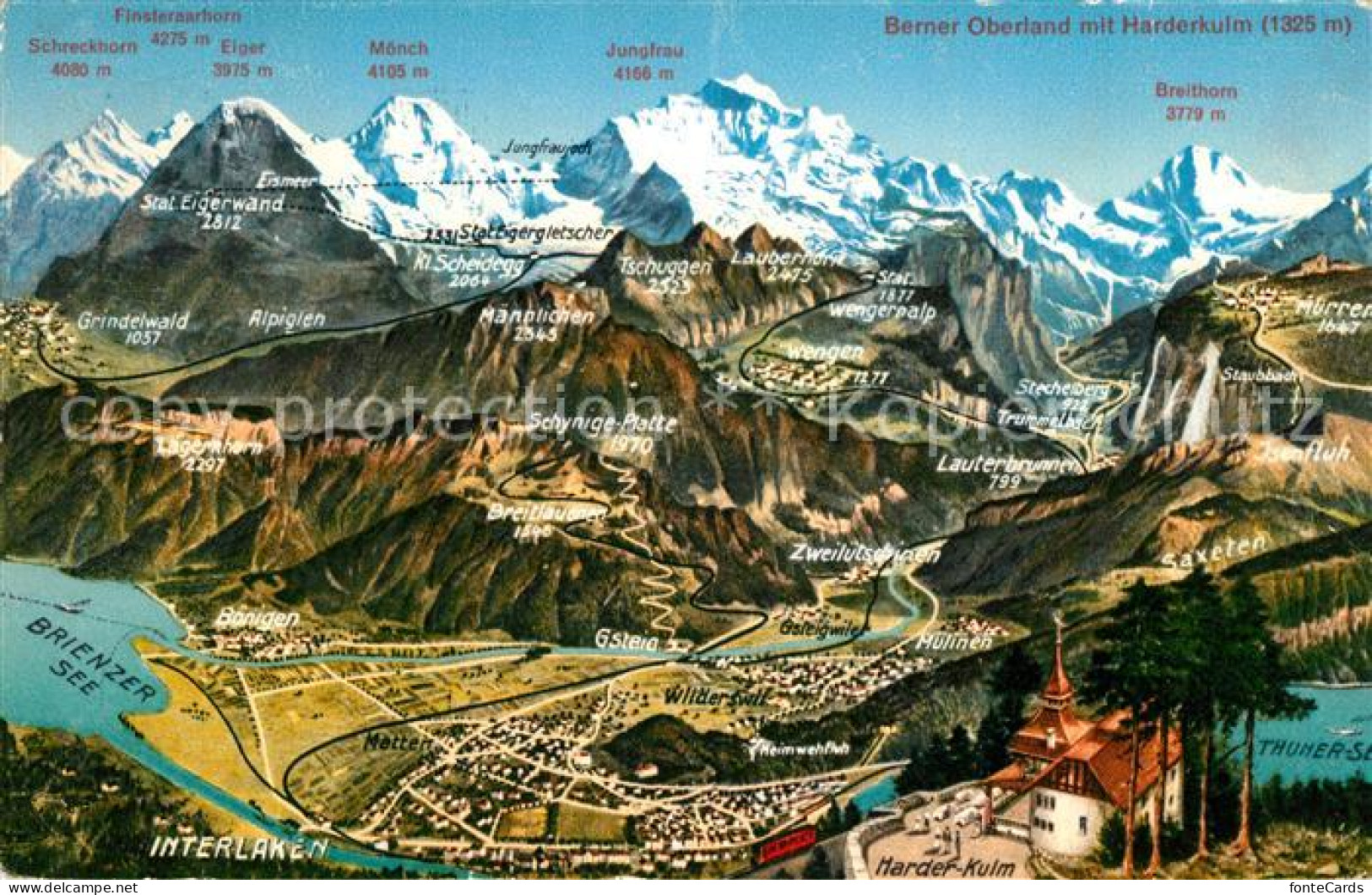 13205417 Berner Oberland Mit Harderkulm Und Interlaken Brienzer See Und Thuner S - Altri & Non Classificati