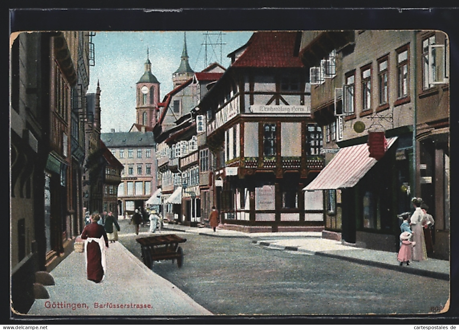 AK Göttingen, Barfüsserstrasse Mit Weinhandlung  - Göttingen