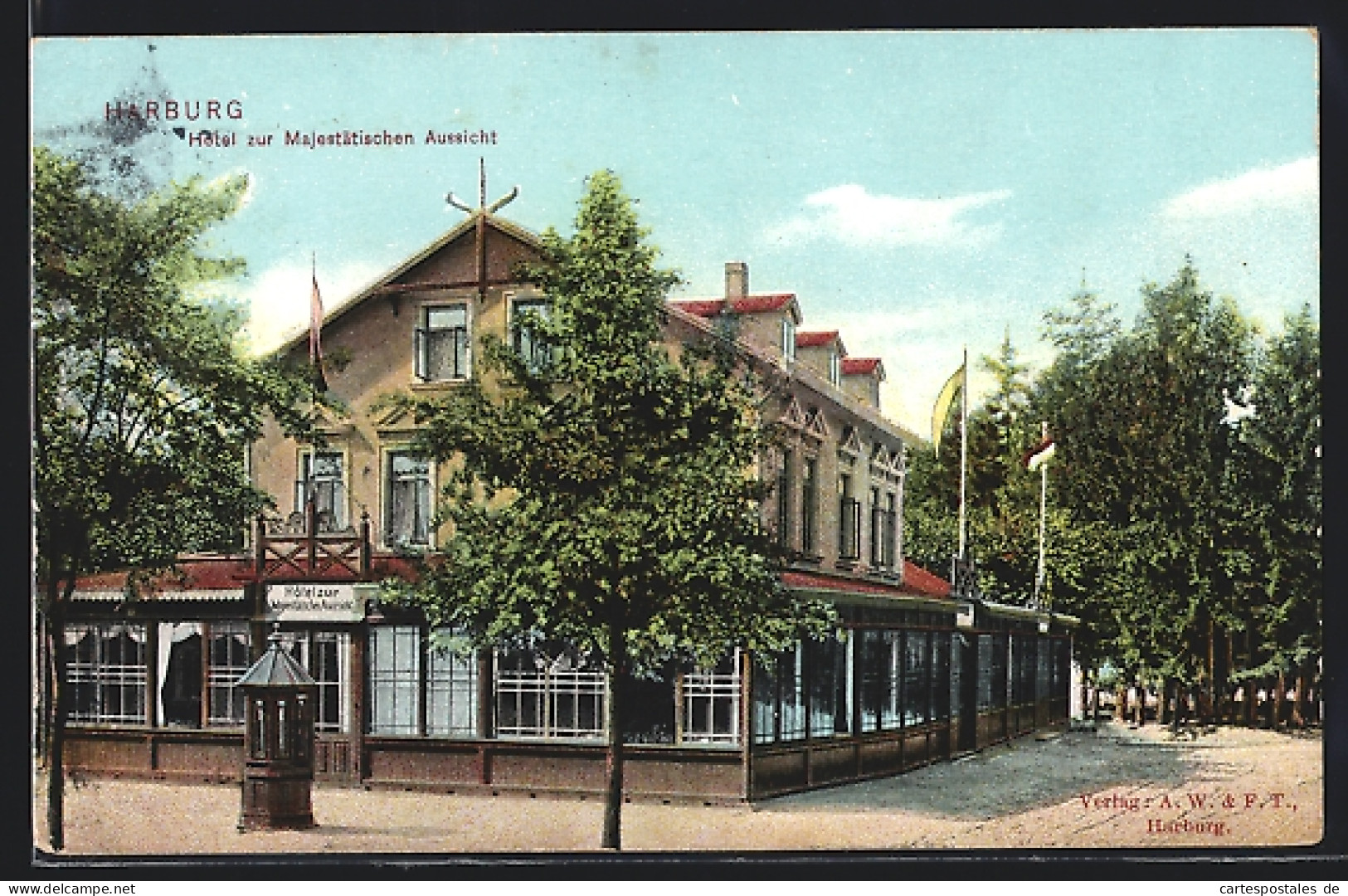 AK Harburg, Hotel Zur Majestätischen Aussicht  - Harburg