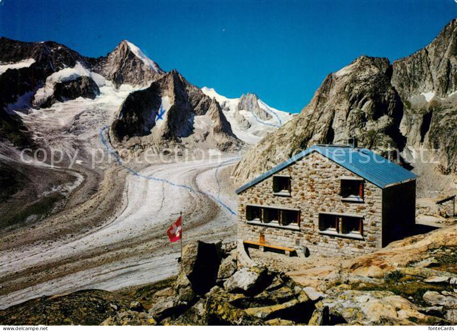 13203327 Oberaletschhuette Cabane Oberaletsch Nesthorn Breithorn Oberaletschhuet - Other & Unclassified