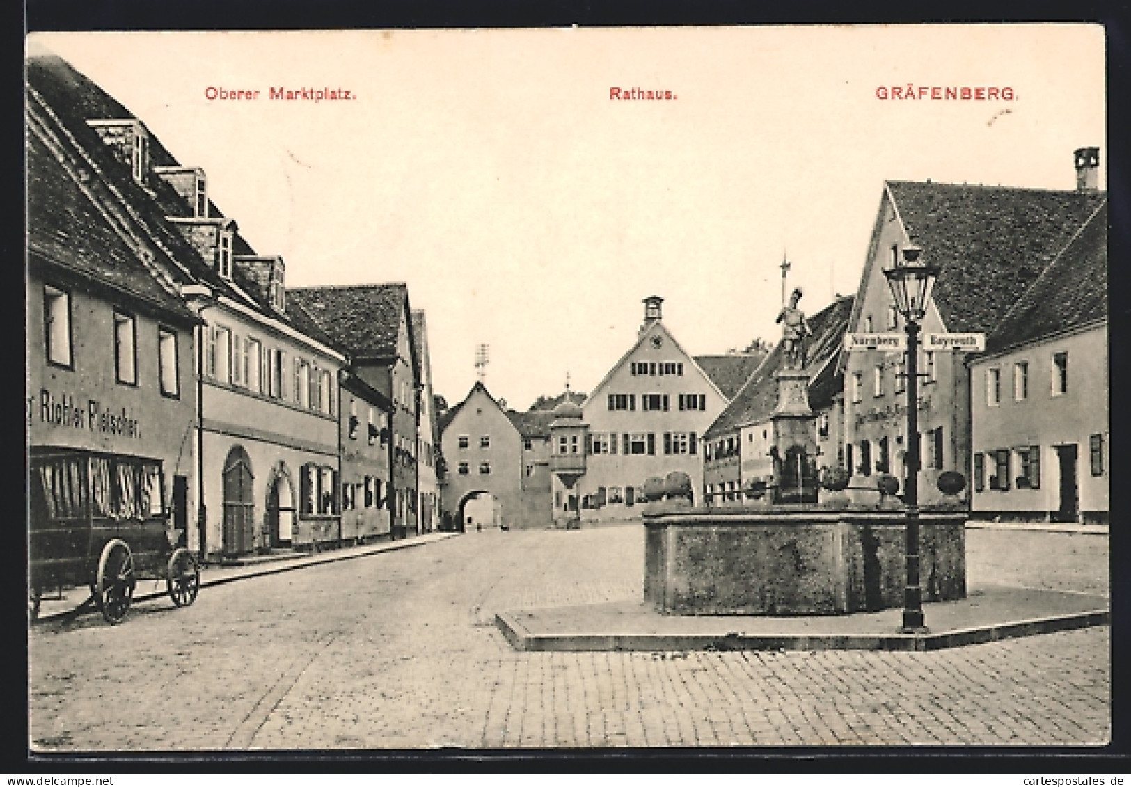 AK Gräfenberg, Blick Auf Den Oberen Marktplatz Mit Rathaus  - Otros & Sin Clasificación