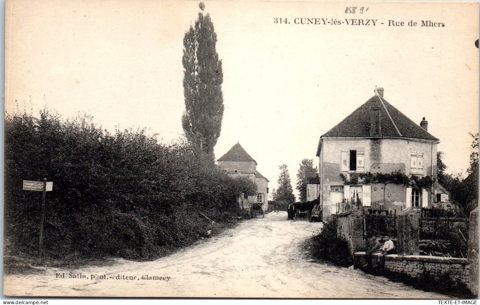 58 CUNEY LES VERZY - La Rue De Mhers  - Sonstige & Ohne Zuordnung