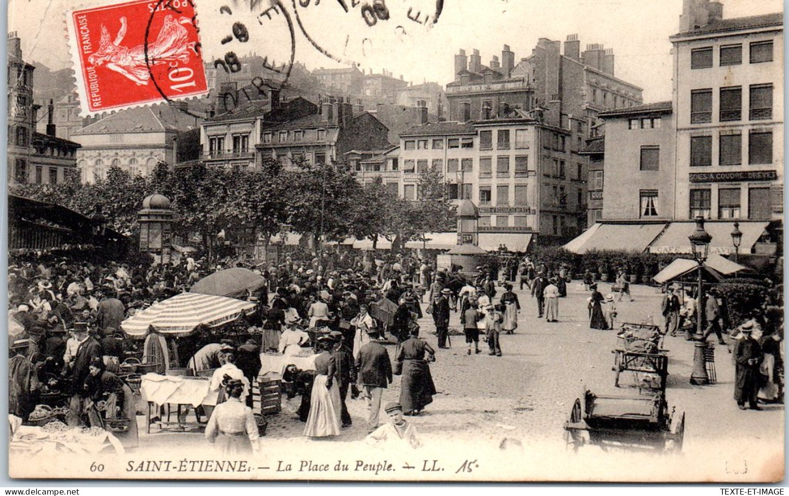 42 SAINT ETIENNE - La Place Du Peuple Le Jour Du Marche  - Saint Etienne