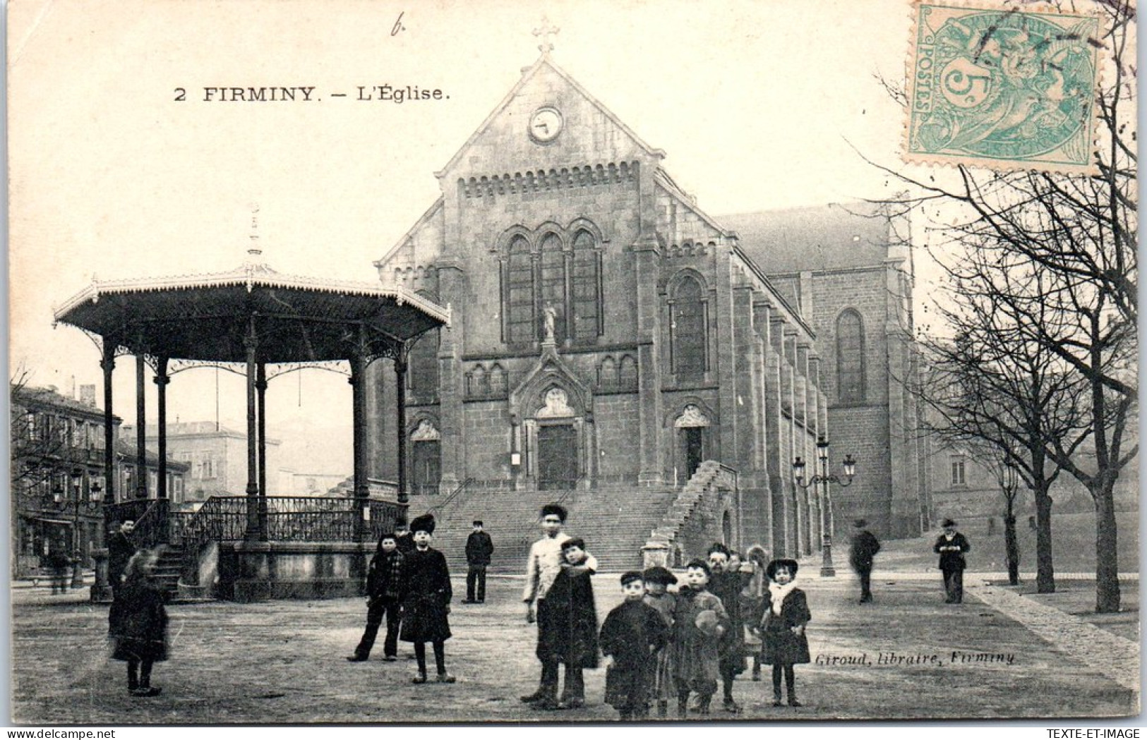 42 FIRMINY - L'eglise Et Le Kiosque A Musique  - Firminy