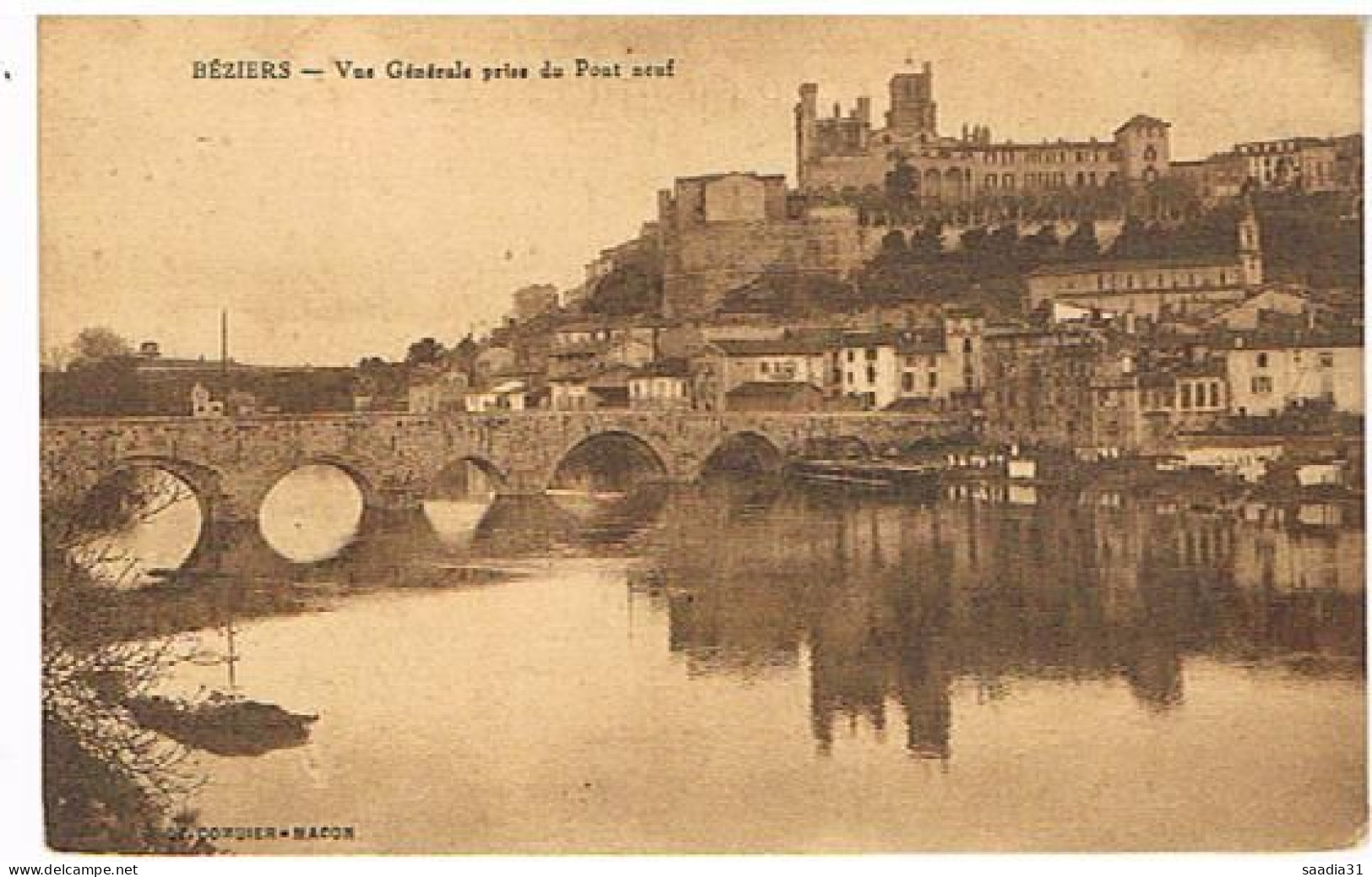 34 BEZIERS  VUE GENERALE PRISE DU PONT NEUF - Beziers