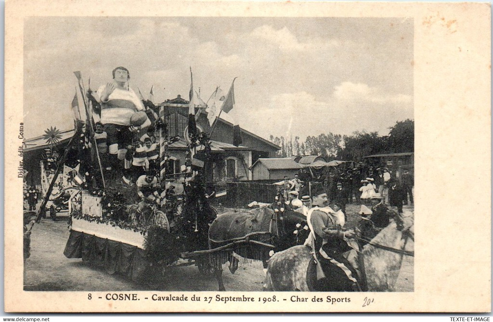 58 COSNE SUR LOIRE - Cavalcade 1908, Char Des Sports - Cosne Cours Sur Loire