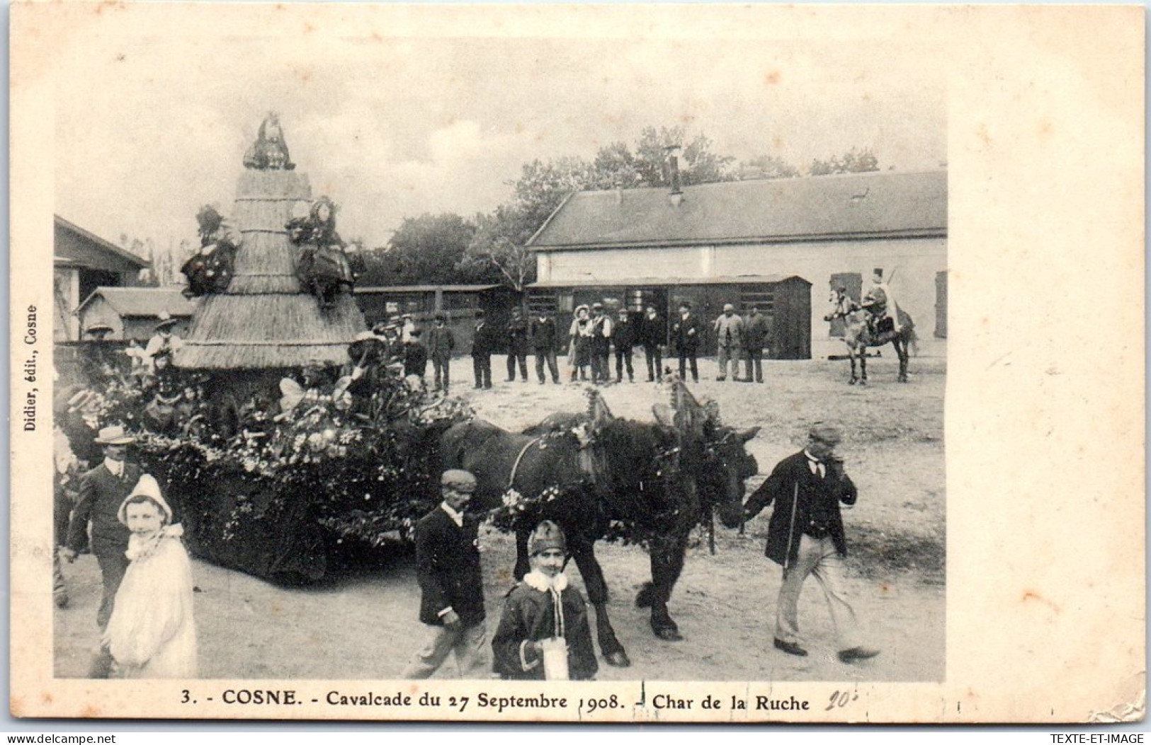 58 COSNE SUR LOIRE - Cavalcade 1908, Char De La Ruche  - Cosne Cours Sur Loire