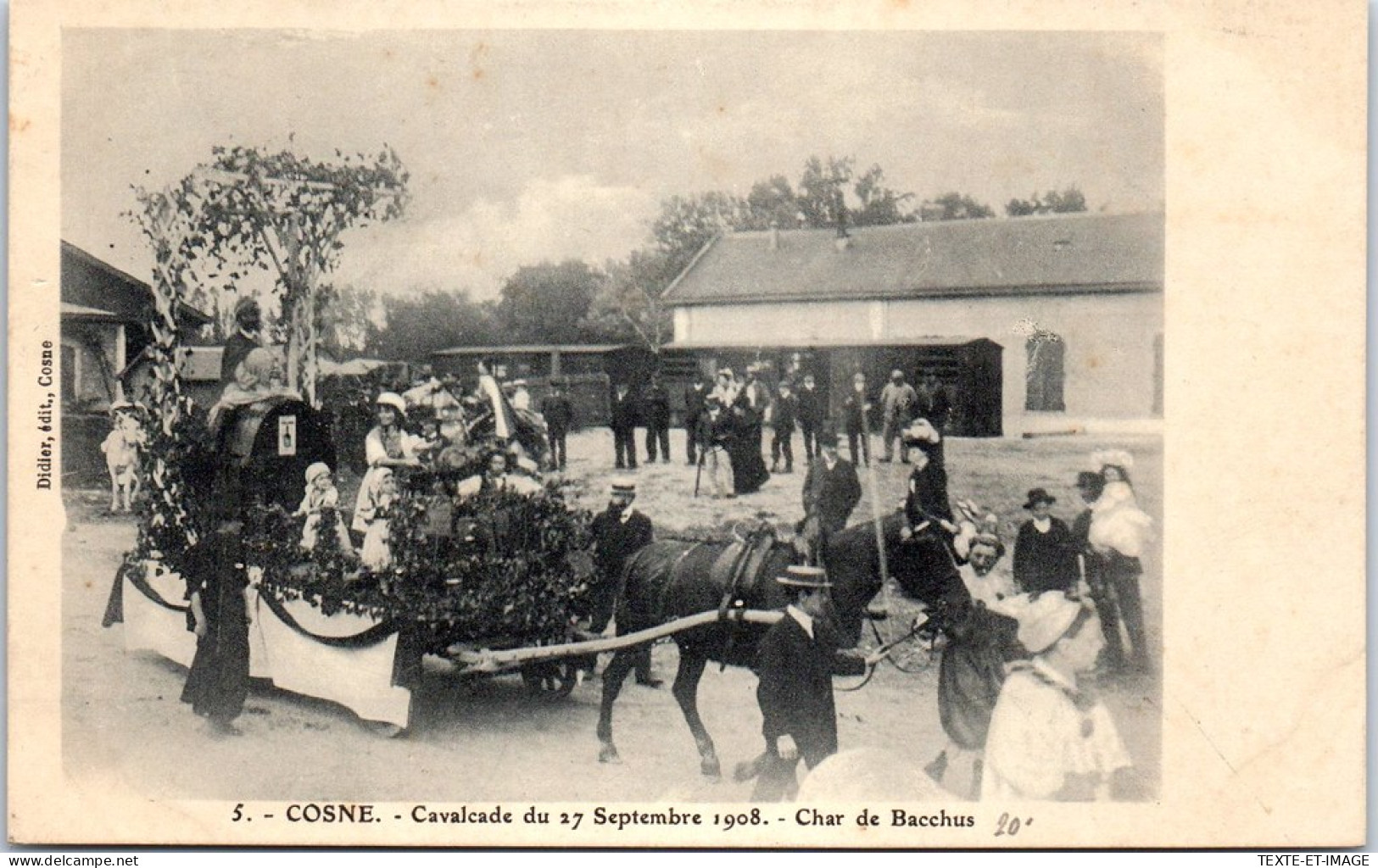 58 COSNE SUR LOIRE - Cavalcade 1908, Char De Bacchus - Cosne Cours Sur Loire