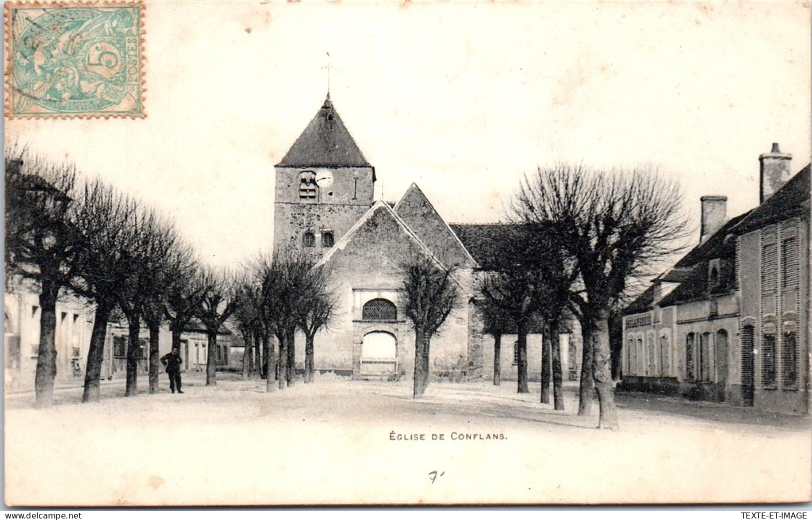 51 CONFLANS - Vue Du Centre Du Village Et L'eglise  - Altri & Non Classificati