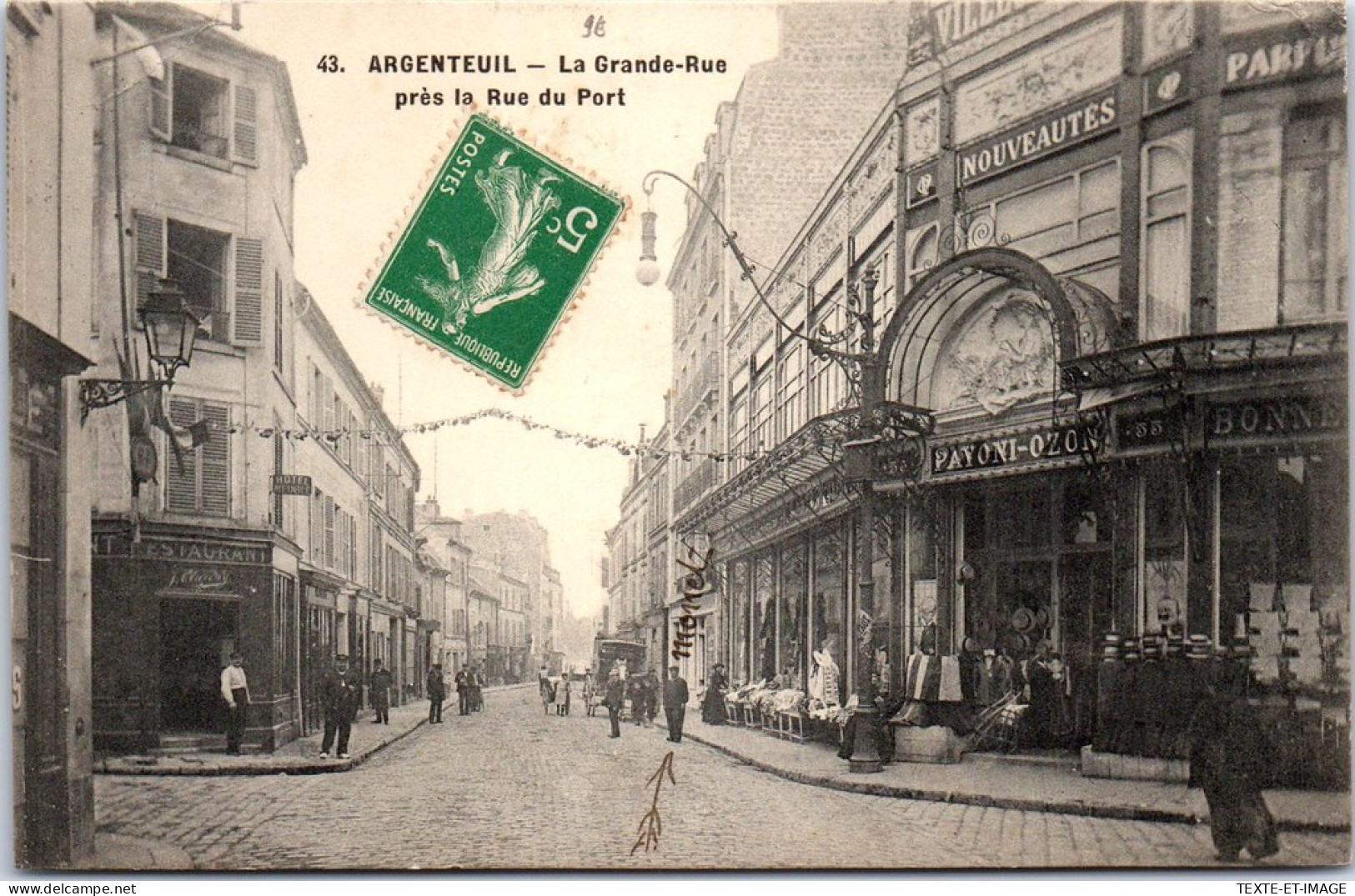 95 ARGENTEUIL - La Grande Rue Pres La Rue Du Port  - Argenteuil