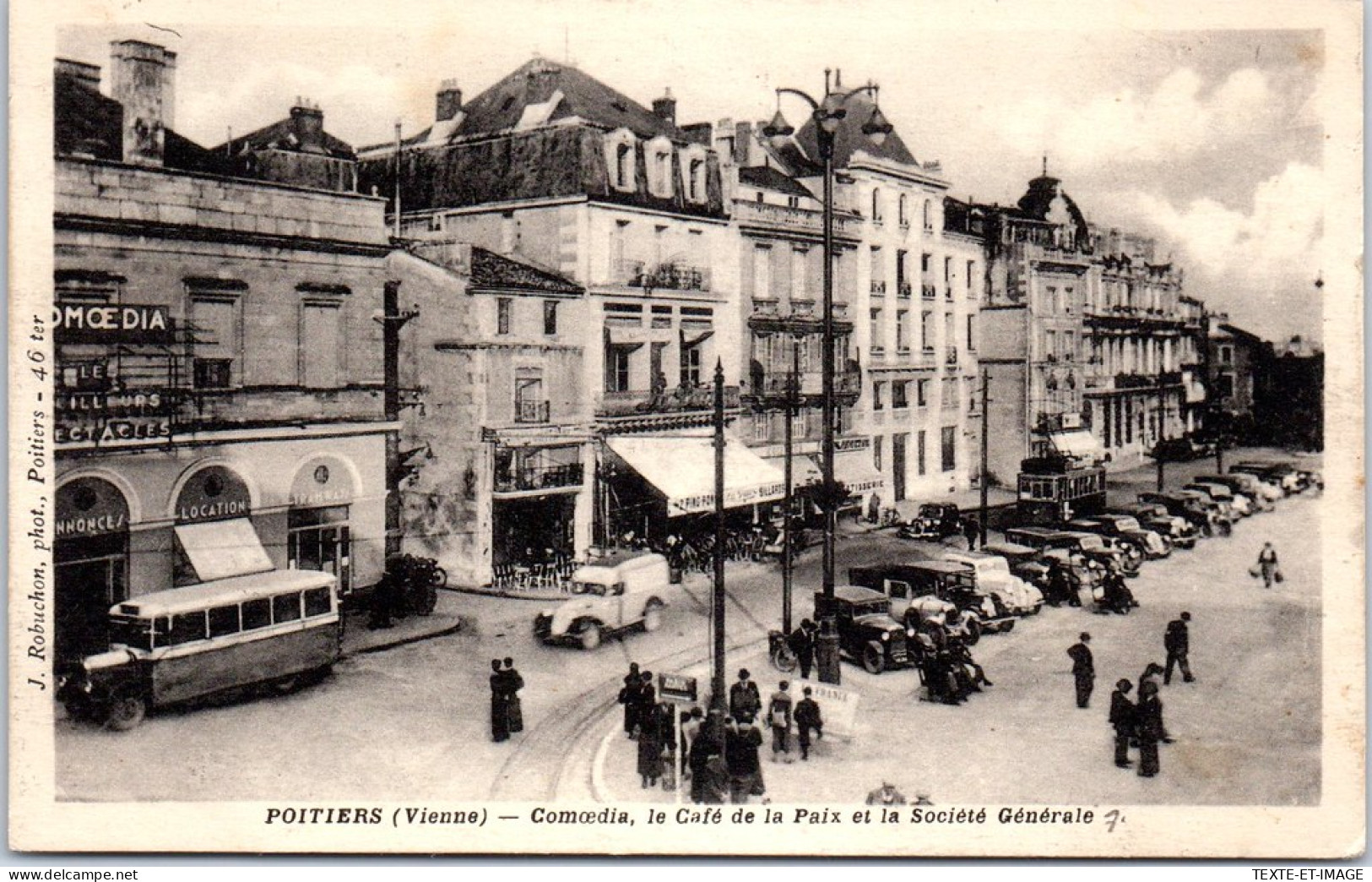 86 POITIERS - Le Cafe De La Paix Et Societe Generale  - Poitiers