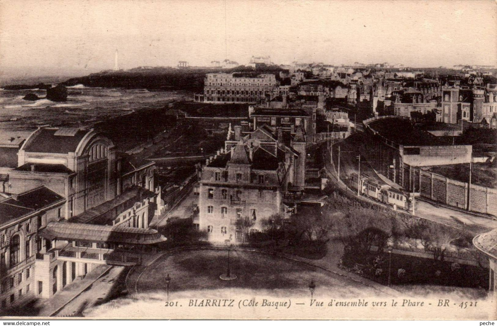 N° 2465 W -cachet Convoyeur -Biarritz Ville à La Negresse1917- - Poste Ferroviaire