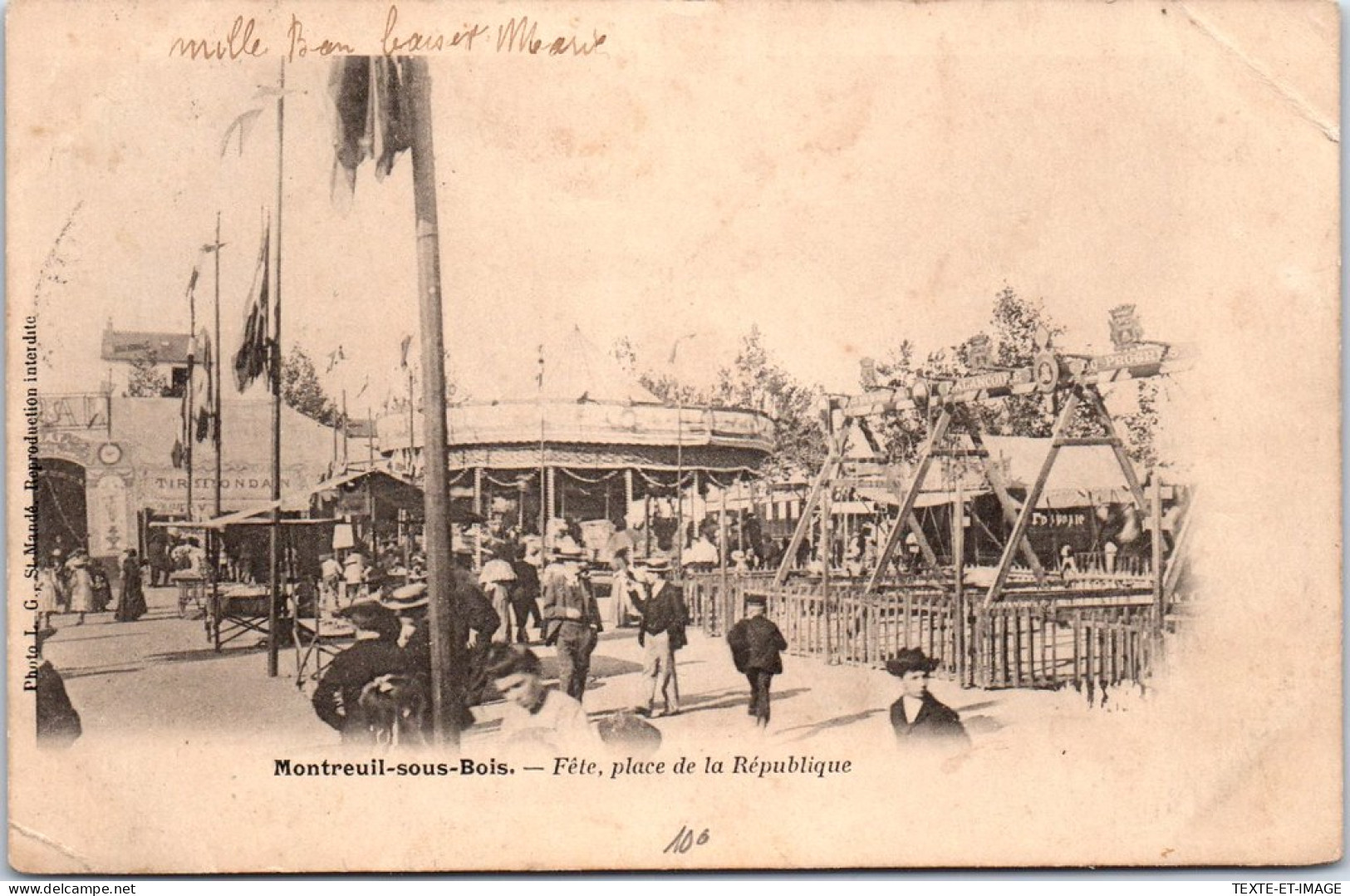 93 MONTREUIL - Fete Place De La Republique (manege) - Montreuil