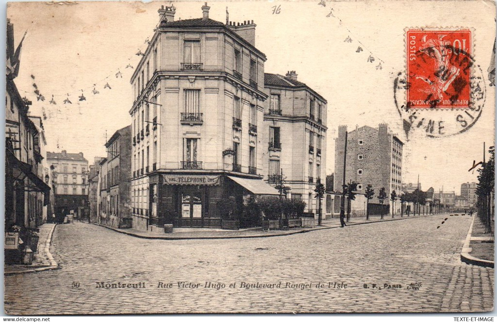 93 MONTREUIL - Rue Victor Hugo Et Bld Rouget De L'isle  - Montreuil