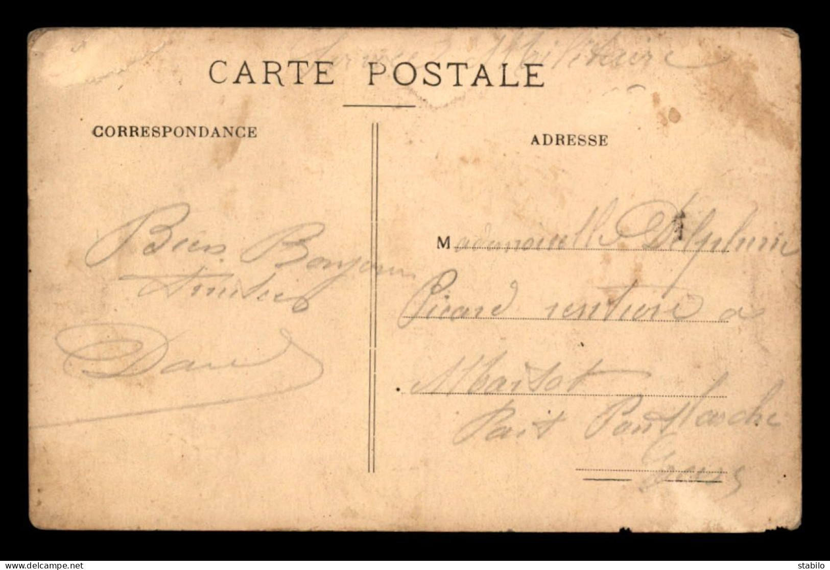 GUERRE 14/18 - CACHET HOPITAL TEMPORAIRE HOULGATE (CALVADOS) 3EME CORPS D'ARMEE SUR CARTE VERNON-BIZY - Guerre De 1914-18