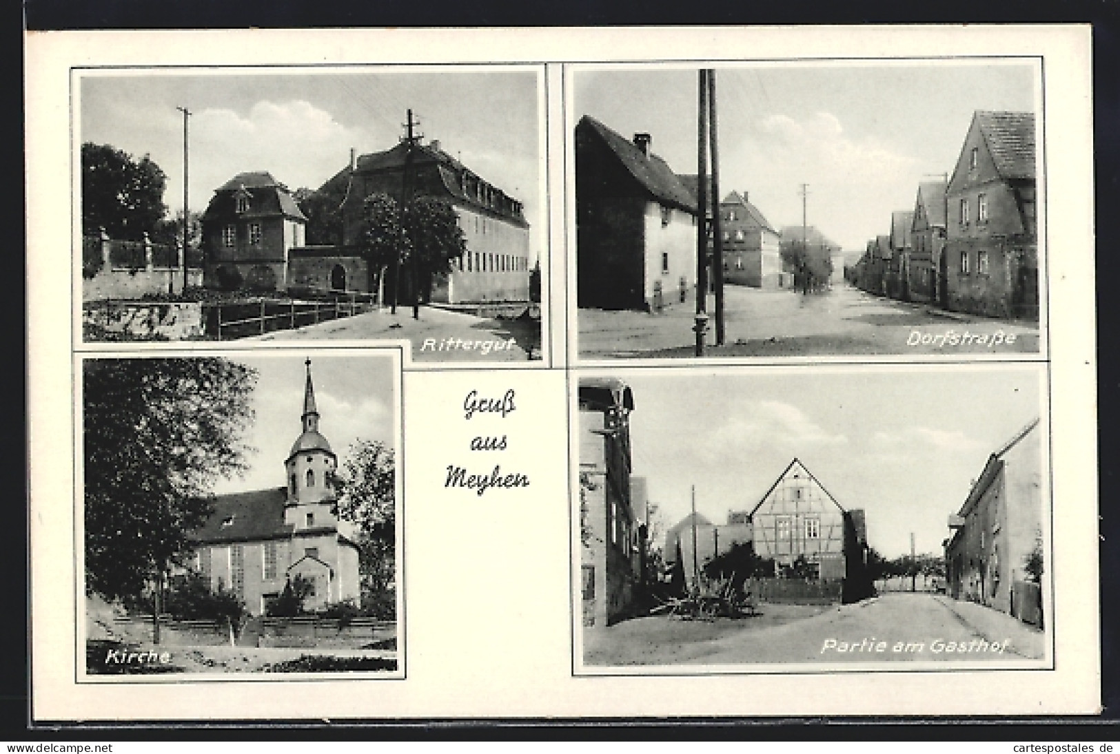 AK Meyhen, Rittergut, Dorfstrasse, Ortspartie Am Gasthof  - Autres & Non Classés