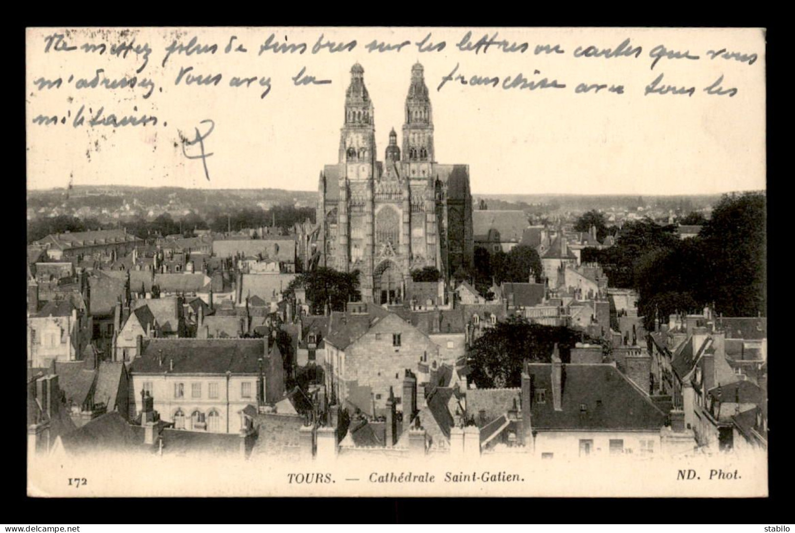 GUERRE 14/18 - CACHET HOPITAL AUXILIAIRE N°10 TOURS (INDRE-ET-LOIRE) - 1. Weltkrieg 1914-1918