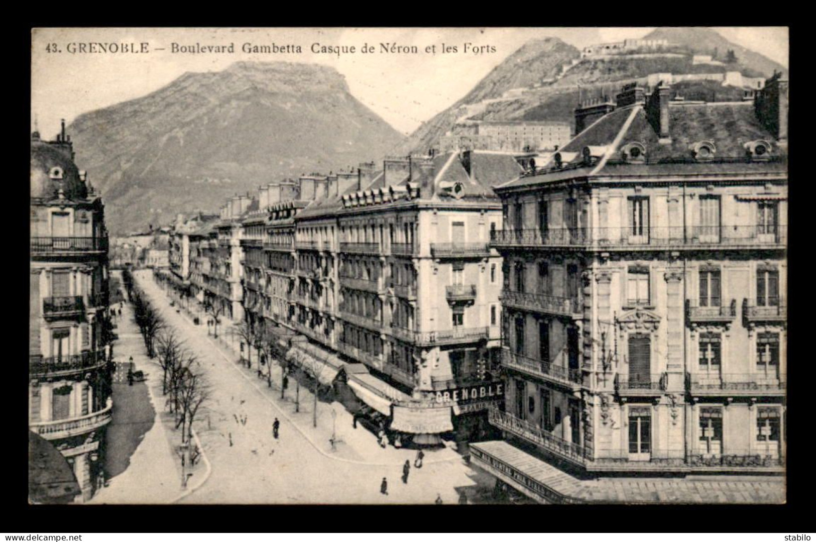 GUERRE 14/18 - CACHET HOPITAL MILITAIRE ANNEXE - PLACE DE GRENOBLE - LYCEE DE GARCONS - 1. Weltkrieg 1914-1918