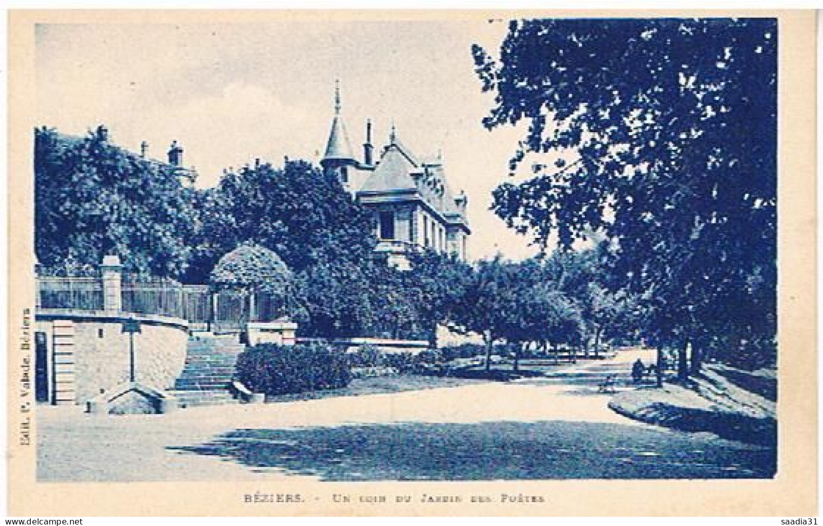 34 BEZIERS  UN COIN DU JARDIN DES POETES - Beziers