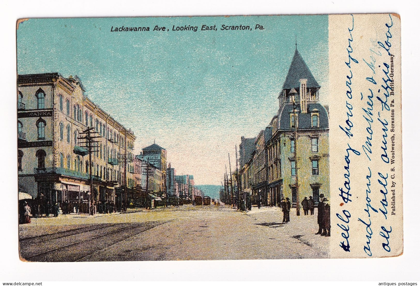 Post Card 1907 SCRANTON Pennsylvania USA Murray Utah Stamp Captain John Smith One Cent - Lettres & Documents