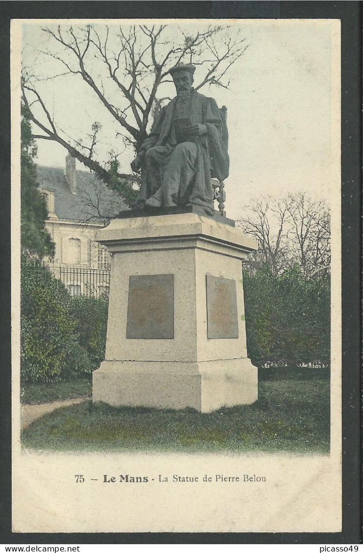 Sarthe , Le Mans , La Statue De Pierre Belon - Le Mans