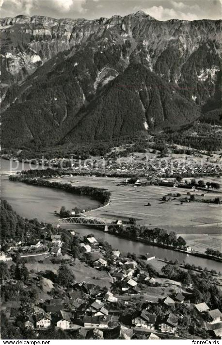 13195847 Goldswil Interlaken Fliegeraufnahme Mit Boeningen Und Faulhornkette Gol - Autres & Non Classés