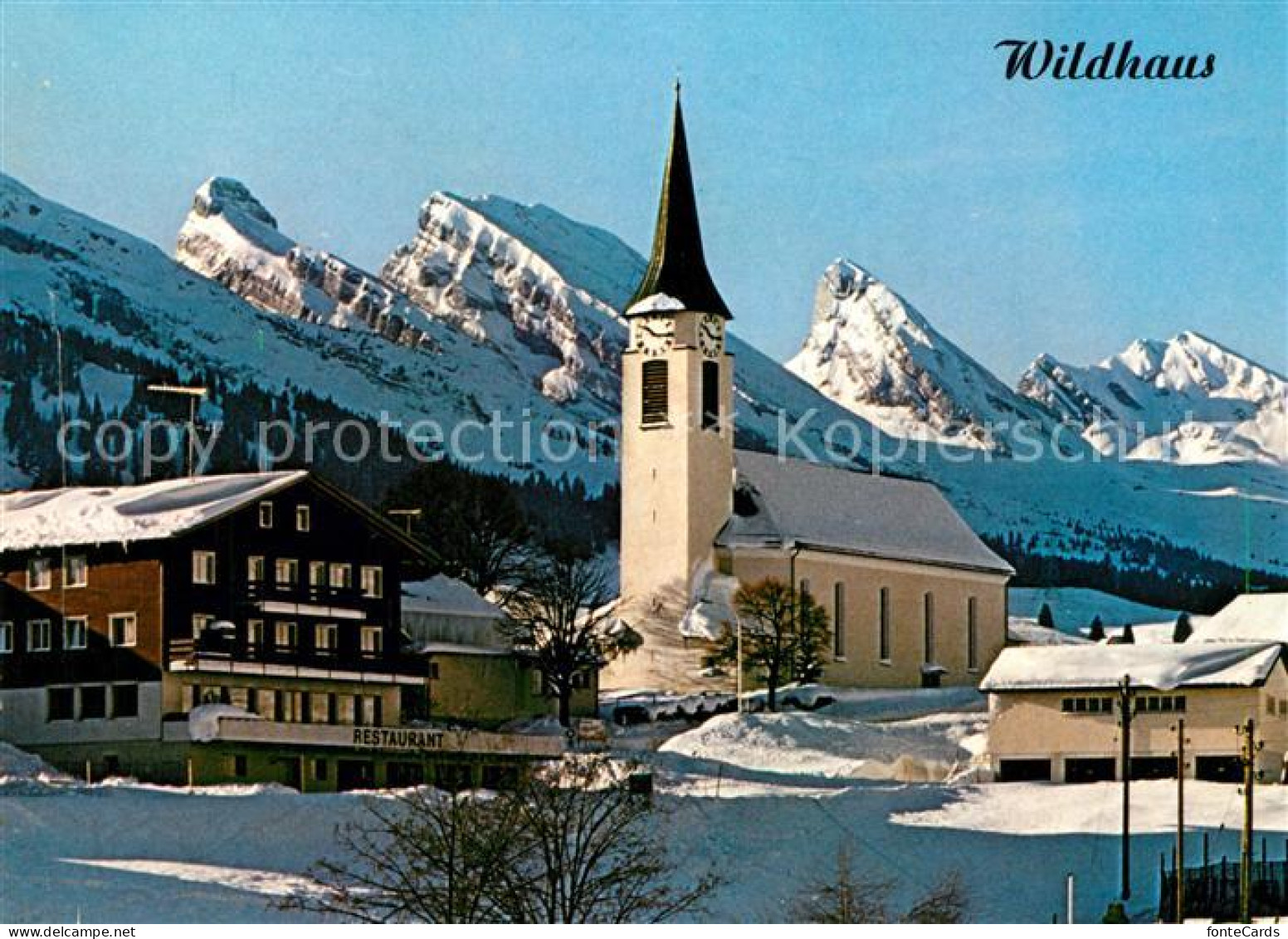 13195567 Wildhaus SG Kath Kirche Mit Churfirsten Wildhaus SG - Other & Unclassified