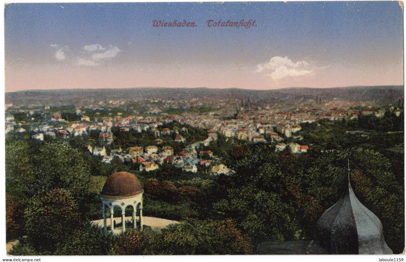 ALLEMAGNE GERMANY HESSE WIESBADEN : TOTALANSICHT - EDITION COLORISEE - PKW