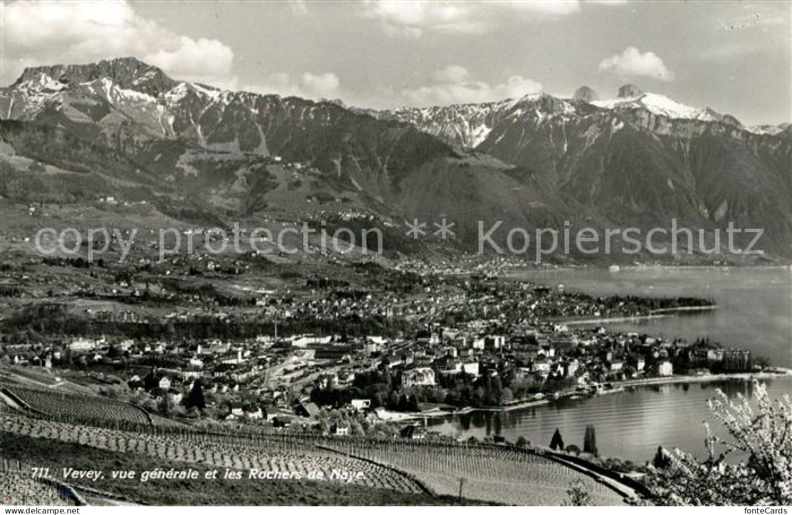 13191947 Vevey VD Vue Generale Et Les Rochers De Naye Vevey VD - Autres & Non Classés