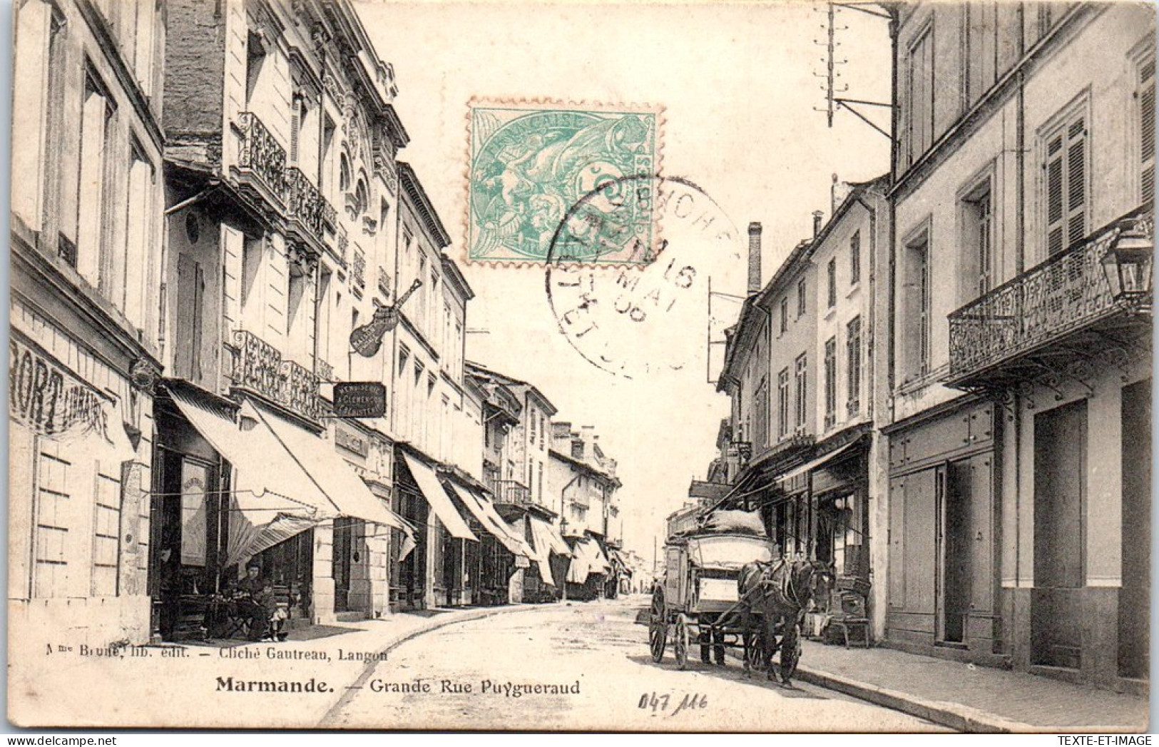 47 MARMANDE - La Grande Rue Puygueraud. - Marmande
