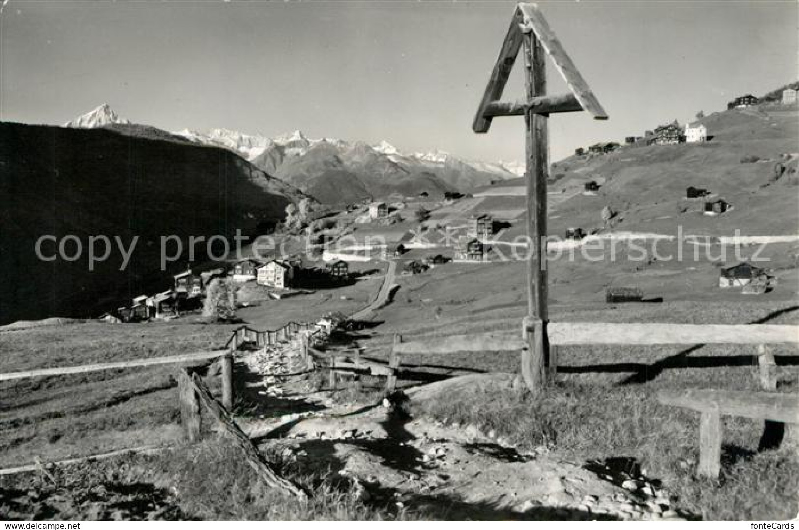 13191917 Graechen VS Binen Und Eggen Mit Bietschhorn Und Berner Alpen Graechen V - Other & Unclassified