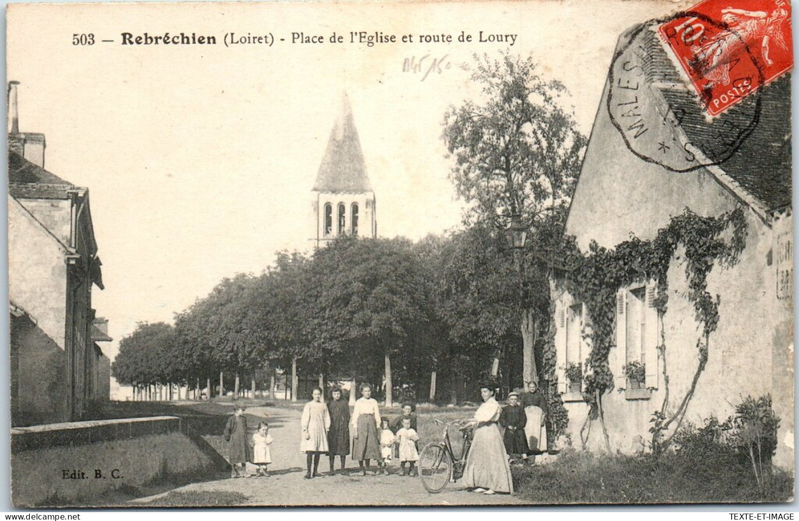 45 REBRECHIEN - Place De L'eglise Et Route De Loury. - Other & Unclassified