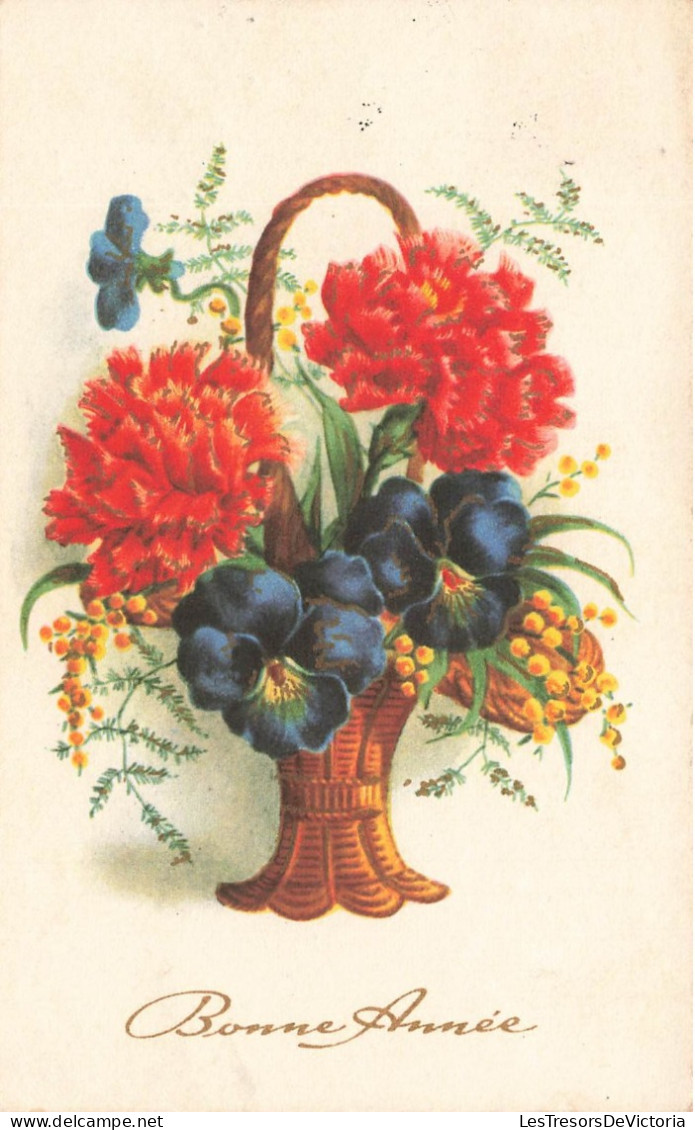 FETES - VOEUX - Bonne Année - Bouquet De Fleurs - Colorisé - Carte Postale Ancienne - Nouvel An