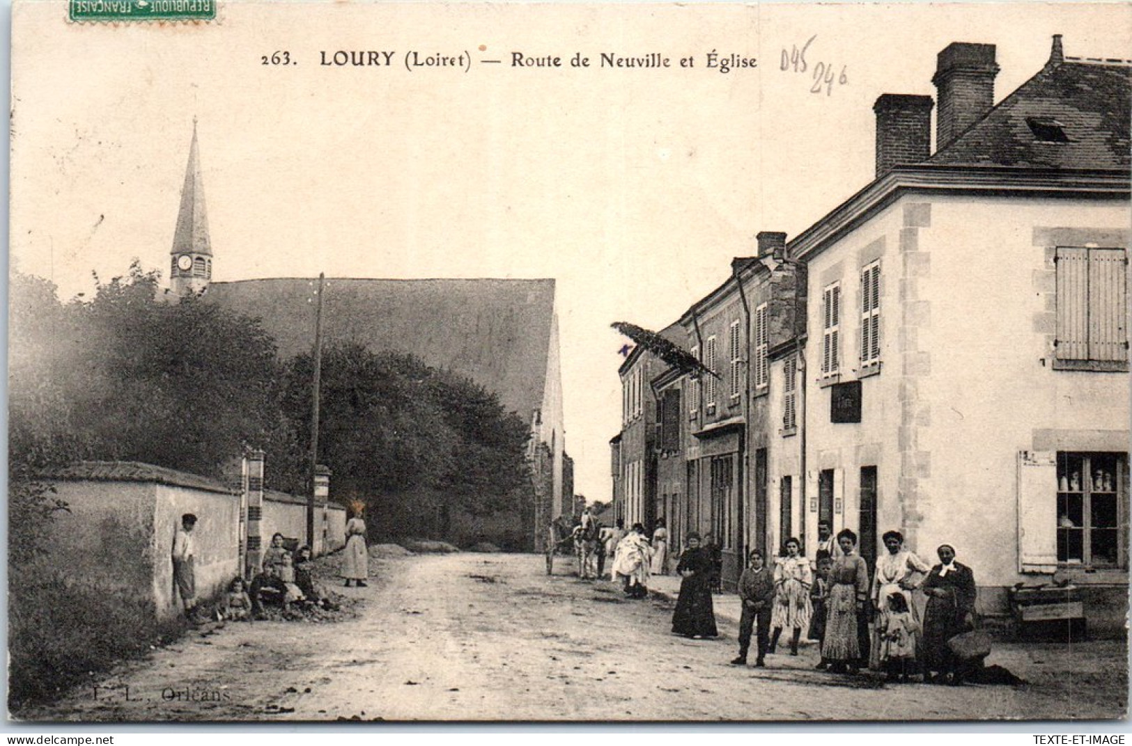 45 LOURY - Route De Neuville Et Eglise. - Other & Unclassified