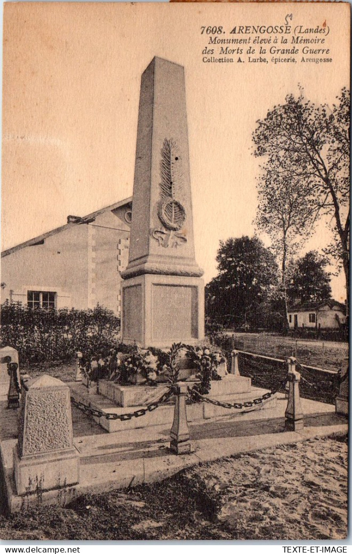 40 ARENGOSSE - Le Monument Aux Morts  - Sonstige & Ohne Zuordnung