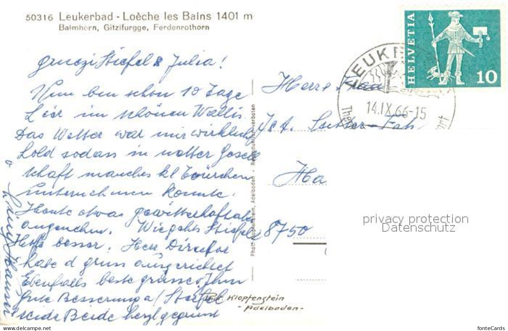 13191869 Leukerbad Balmhorn Gitzifurgge  Leukerbad - Other & Unclassified