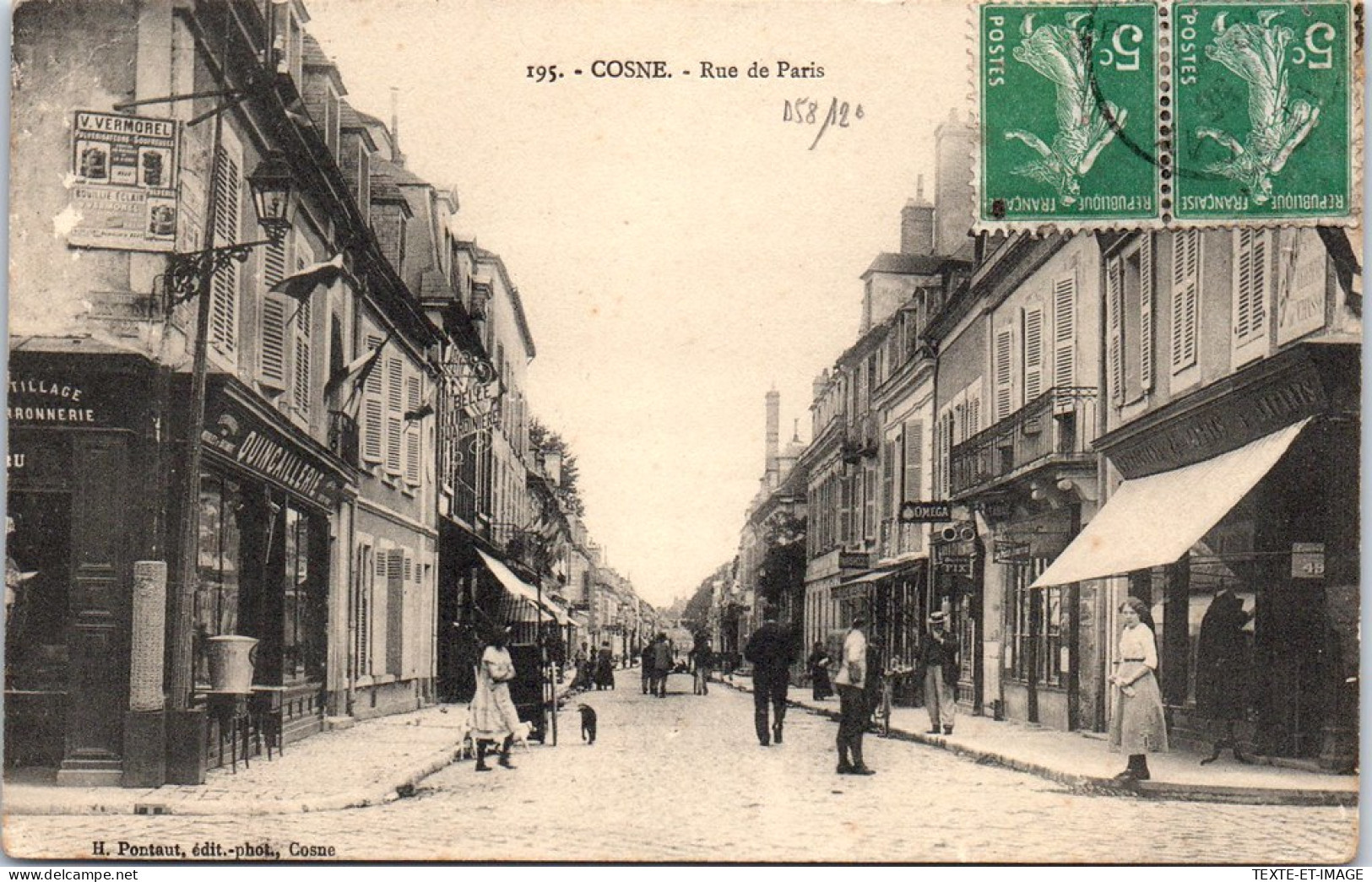 58 COSNE SUR LOIRE - Perspective De La Rue De Paris  - Cosne Cours Sur Loire