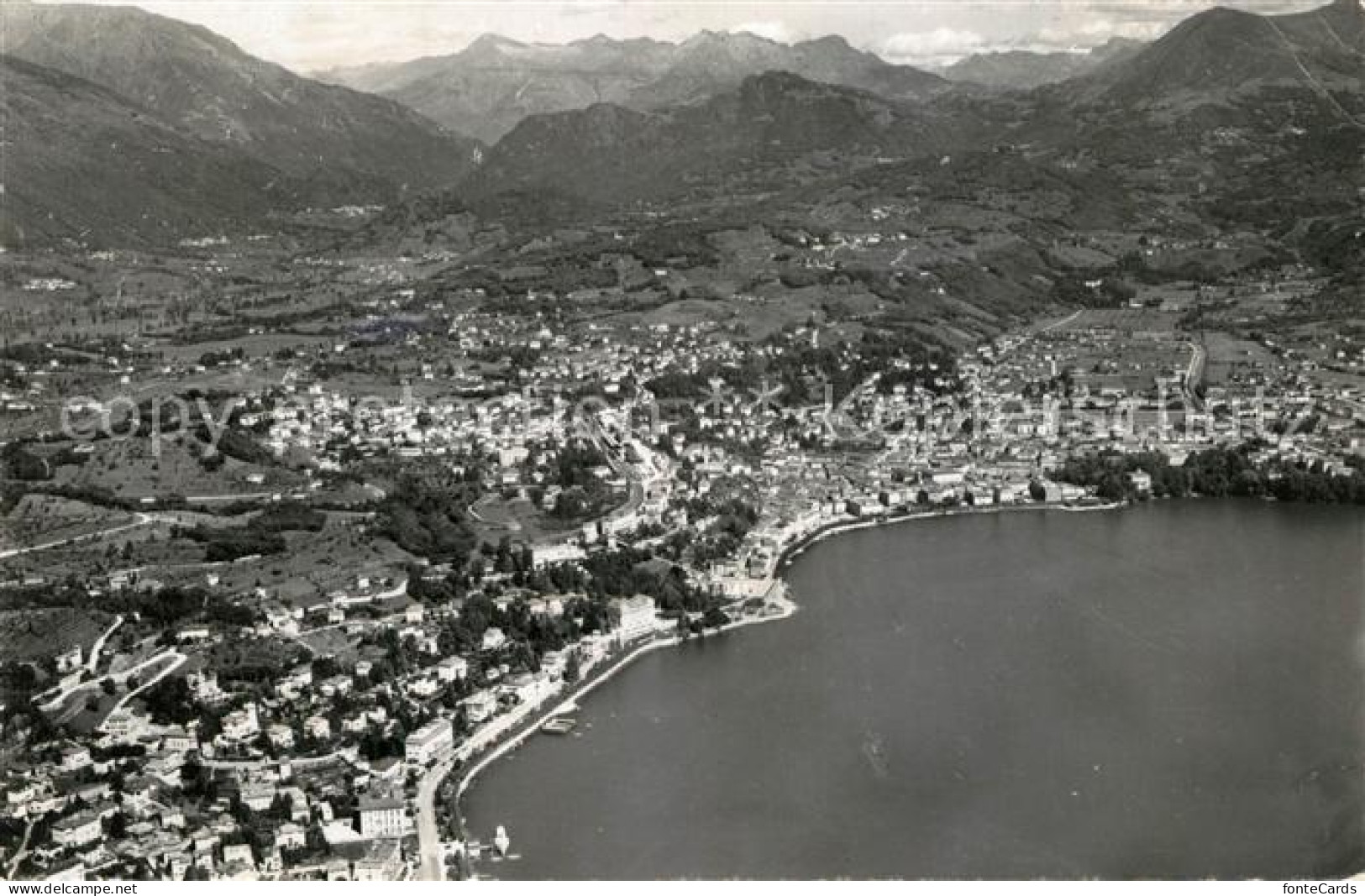 13191857 Lugano Lago Di Lugano Fliegeraufnahme Lugano Lago Di Lugano - Other & Unclassified