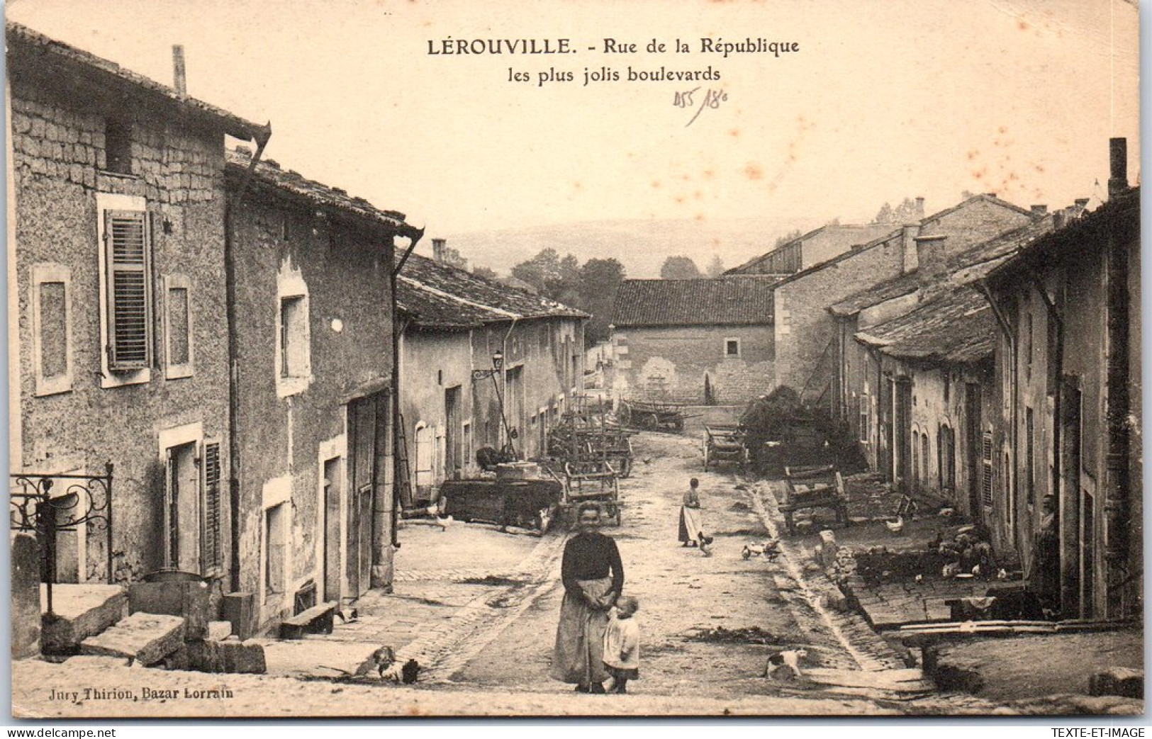 55 LEROUVILLE - Vue De La Rue De La Republique -  - Lerouville