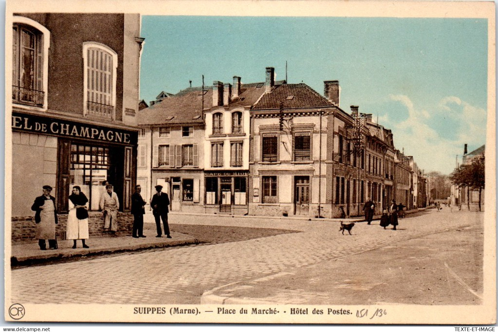 51 SUIPPES - Place Du Marche - Hotel Des Postes  - Other & Unclassified