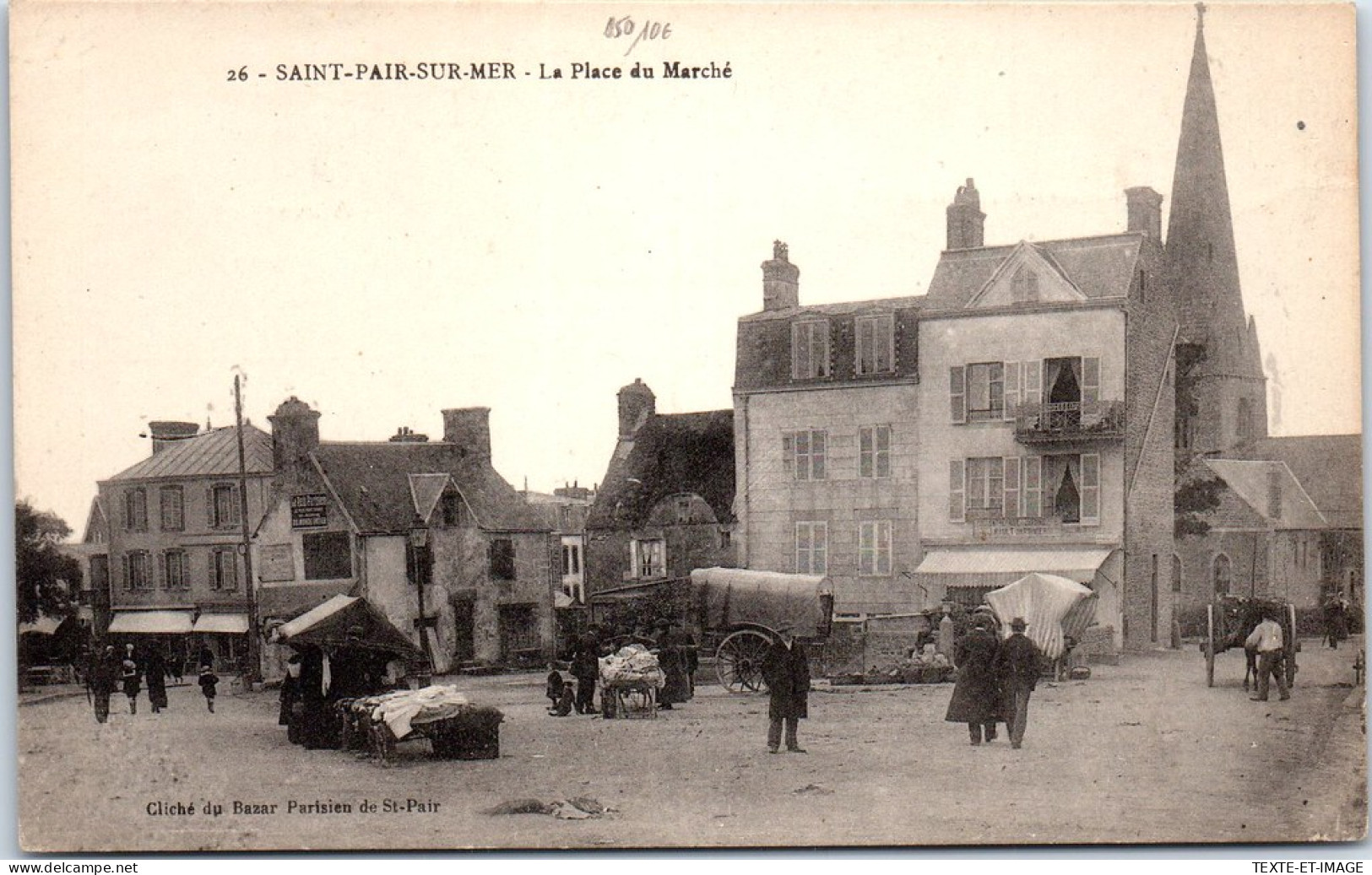 50 SAINT PAIR SUR MER - La Place Du Marche. - Saint Pair Sur Mer