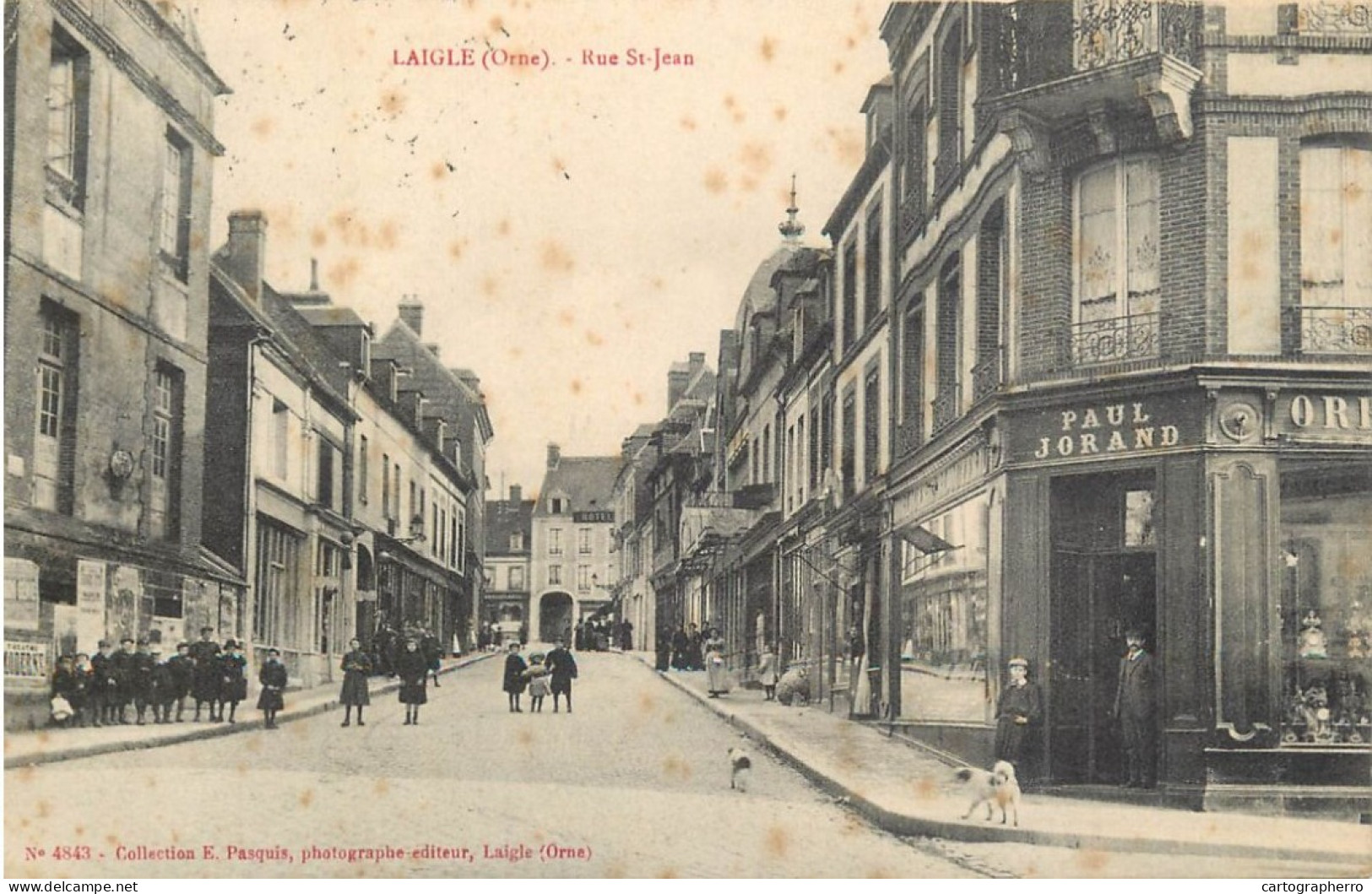 Laigle Rue St. Jean Magasin Paul Jorand 1912 - L'Aigle