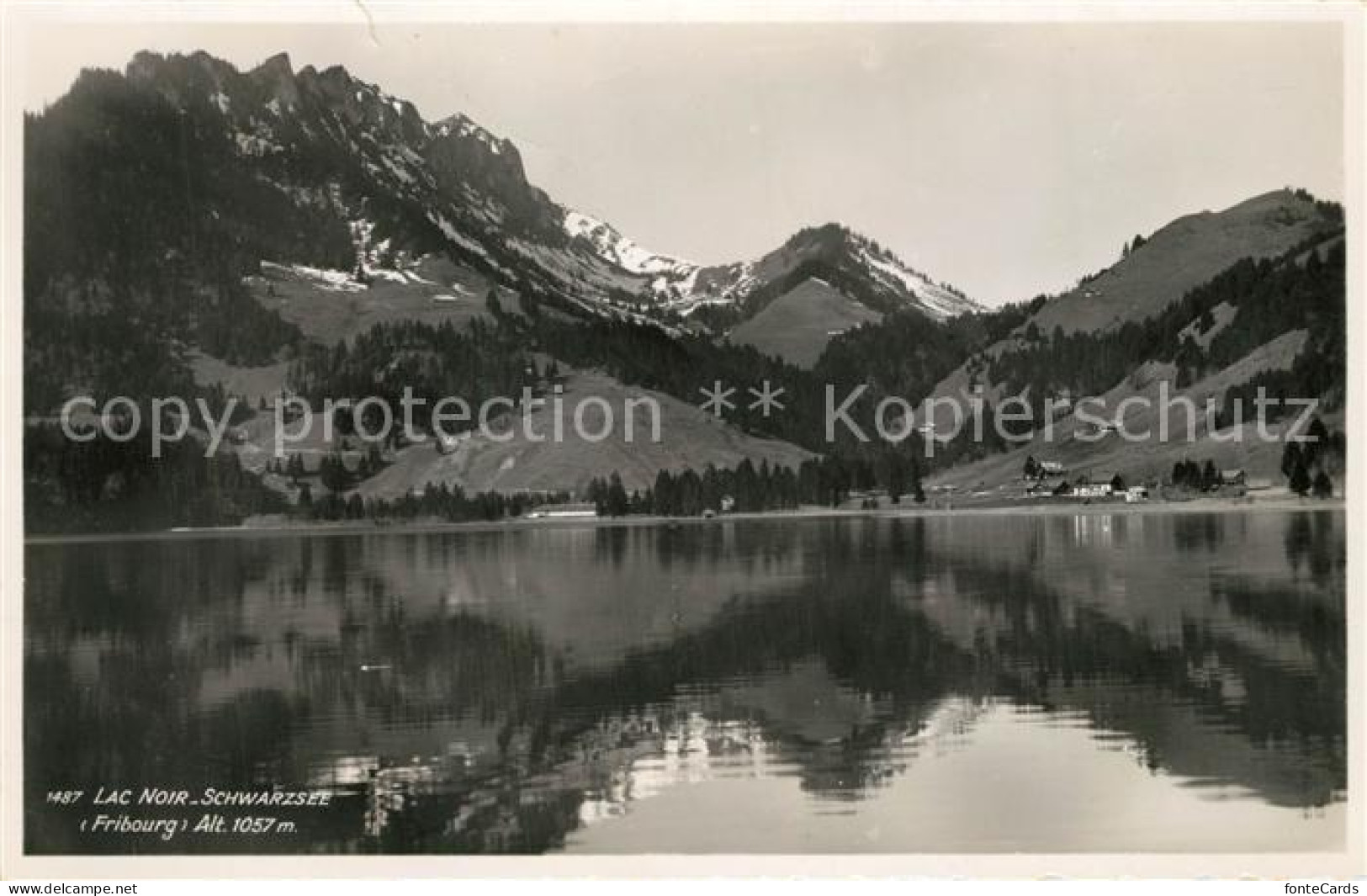 13191399 Schwarzsee Sense Bergpanorama Schwarzsee Sense - Autres & Non Classés