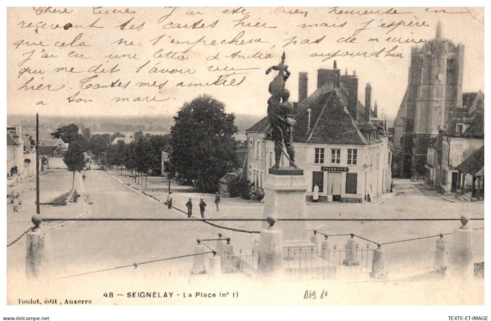 89 SEIGNELAY - Vue Generale De La Place. - Seignelay