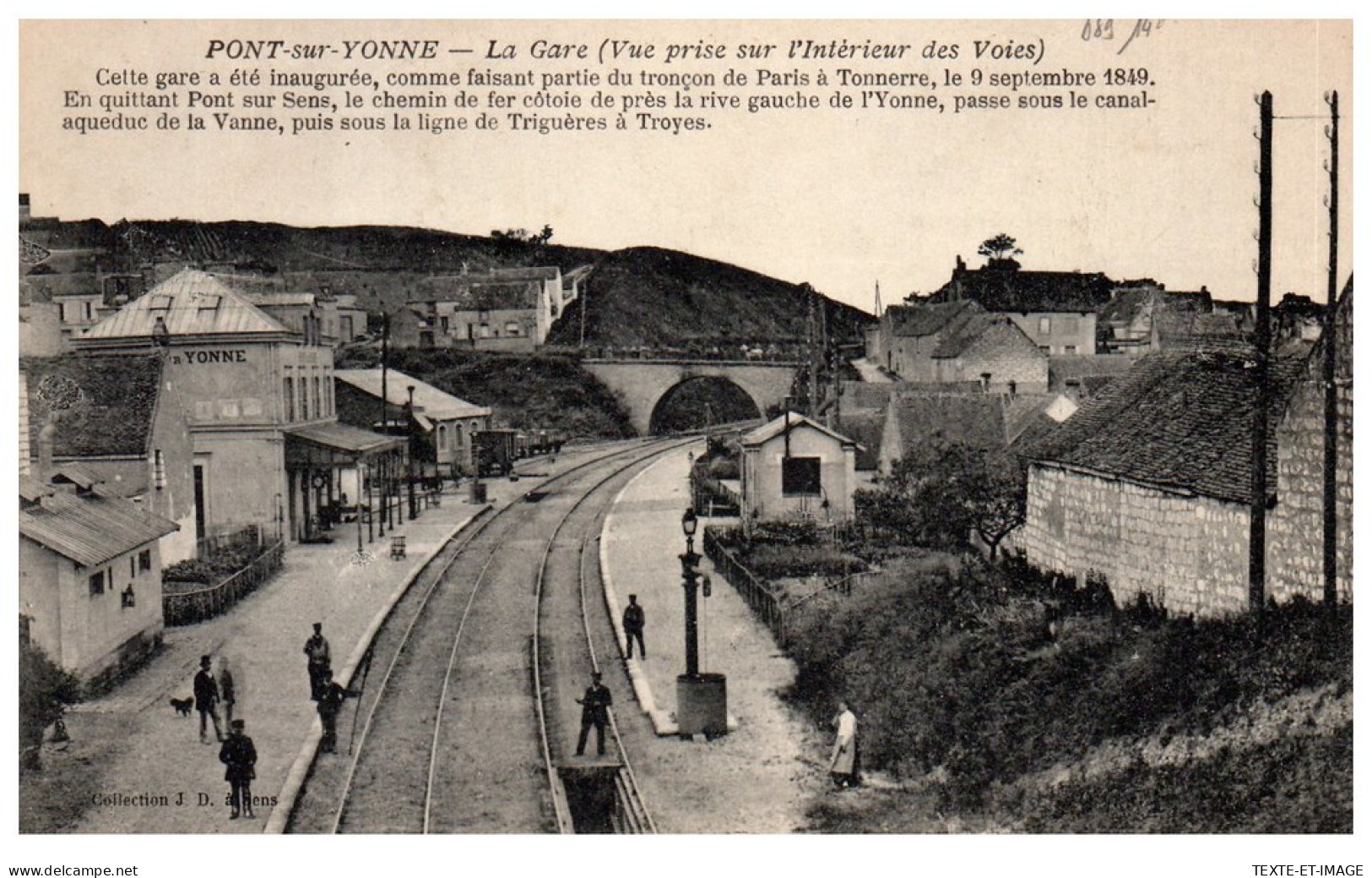 89 PONT SUR YONNE - La Gare, Vue Prise Sur L'interieur Des Voies - Pont Sur Yonne