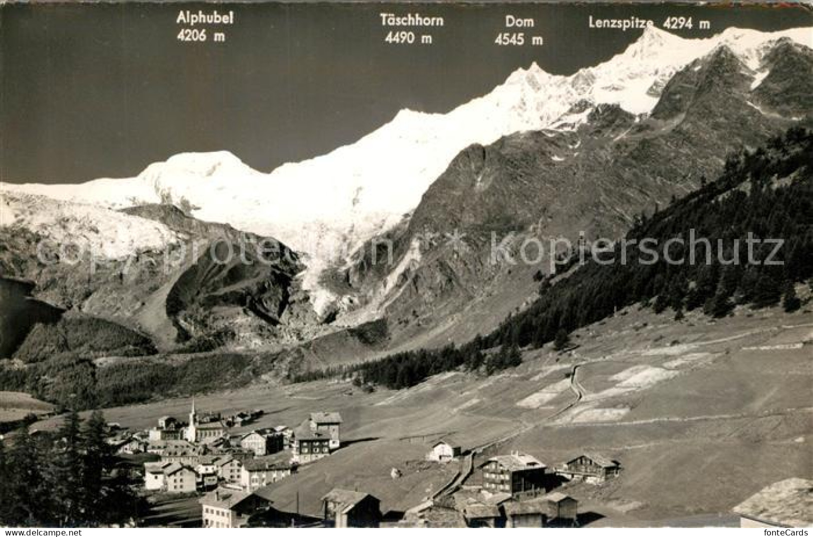 13191339 Saas-Fee Fee Gletscher Alphubel Taeschhorn Dom Lenzspitze Saas-Fee - Altri & Non Classificati