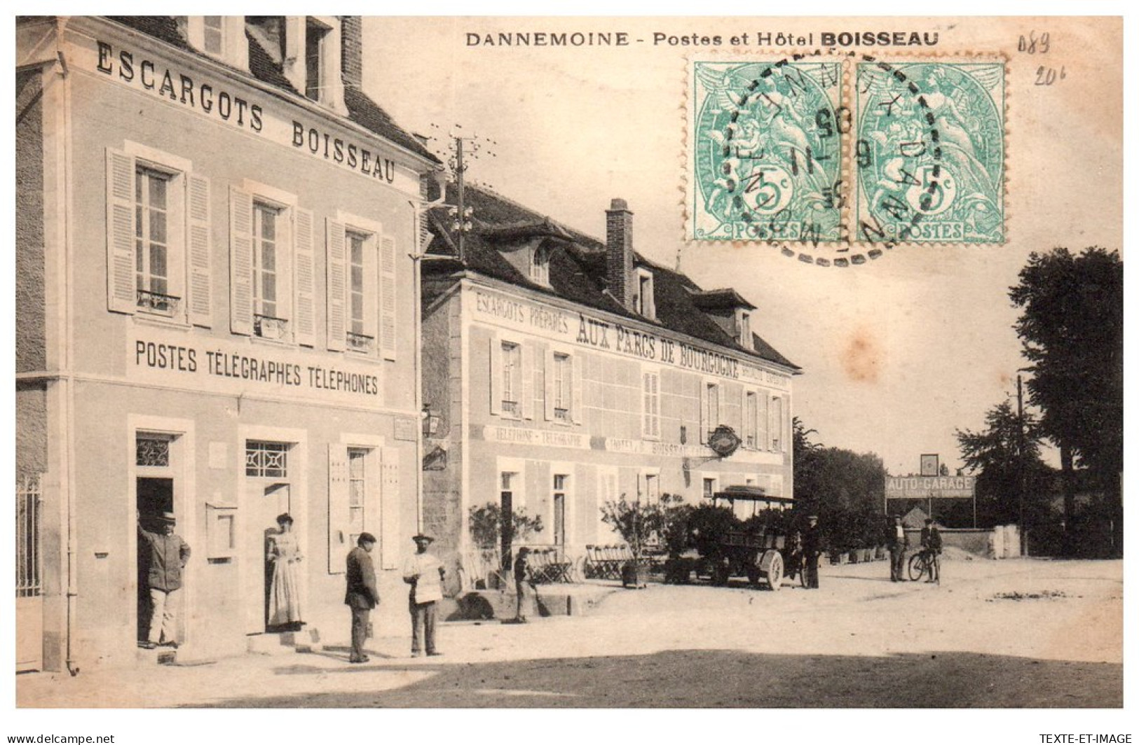 89 DANNEMOINE - La Poste Et L'hotel BOISSEAU  - Sonstige & Ohne Zuordnung